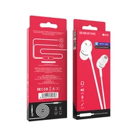 Borofone Austiņas BM36 Acura ar mikrofonu baltas