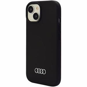 Audi silikona viedtālruņa apvalks iPhone 15 Plus - melns