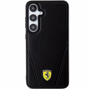 Ferrari Hot Stamp V Lines magnētiskais viedtālruņa apvalks Samsung Galaxy S24 - melns