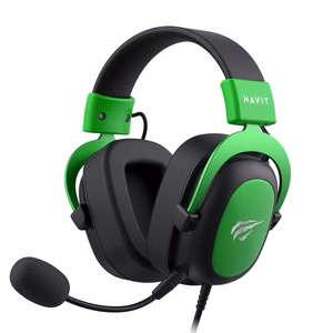 Havit H2002d austiņas vadu ar galvas stīpu spēļu melnas, zaļas