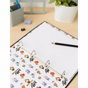 BT21 Street Mood A4 mape ar 4 gredzeniem un elastīgo aizdari
