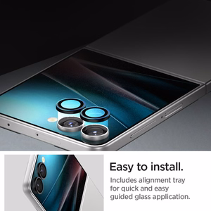Spigen Optik Pro HD Glas.TR EZ Fit 2 komplekts Kameras aizsargs Samsung Galaxy Z Flip 7 - melns