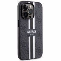 GUESS apvalks IPHONE 14 Pro Max saderīgs ar MagSafe GUHMP14XP4RPSK (4G drukātas svītras) melns