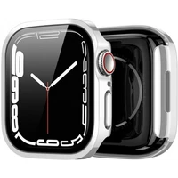 DUX DUCIS apvalks HAMO ar aizsargstiklu Apple Watch 7 / 8 / 9 45 mm sudraba