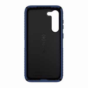 Speck Presidio2 Grip vāciņš ierīcei Samsung Galaxy S23+, ar neslīdošu satvērienu, ar “Coastal Blue / Black” rakstu