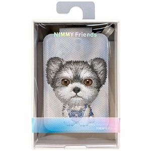 Nimmy New Big-Eye Cute Pets 2.0 Dog MagSafe magnētiskais karšu maciņš tālrunim ar statīvu – pelēks