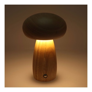 Galda lampa pie gultas sēne Art Deco koka krāsā MTWTHN