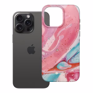 Case for iPhone 15 PRO MAX Forcell F-Protect Mirage compatible with MagSafe Military Drop-Test pink marble