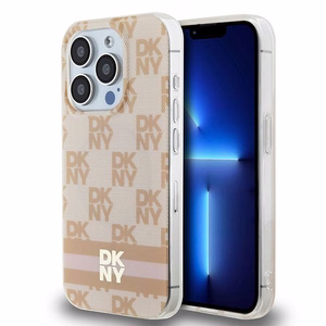 DKNY IML Checkered Mono Pattern & Printed Stripes MagSafe чехол для iPhone 13 Pro / 13 - розовый