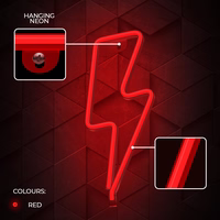 Neon LED Light BOLT sarkans Bat + USB FLNE06 Forever Light