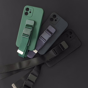 Rope чехол гелевый чехол с цепочкой-ремешком для сумки iPhone 13 Pro розовый