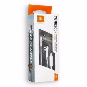 JBL T205 vadu ieliekamās austiņas balts