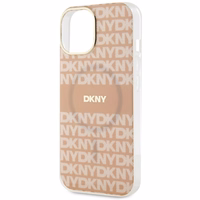 DKNY IML Mono un svītras Magnētiskais viedtālruņa apvalks iPhone 15 / 14 / 13 - rozā
