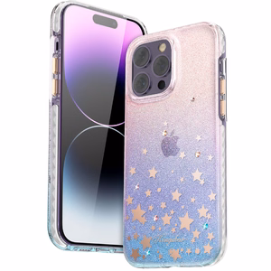 Kingxbar Heart Star Series viedtālruņa apvalks iPhone 14 Plus apvalks ar zodiaka zvaigznēm