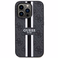 GUESS apvalks IPHONE 14 Pro Max saderīgs ar MagSafe GUHMP14XP4RPSK (4G drukātas svītras) melns