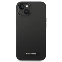 Karl Lagerfeld KLHMP14MSLMP1K iPhone 14 Plus 6.7 "cietais apvalks melns / melns Silikona Plāksnīte Magsafe