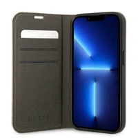 Viedtālruņa apvalks Guess GUBKP14LHG4SHP iPhone 14 Pro 6.1" - rozā / rozais logotips 4G Vintage Gold Logo