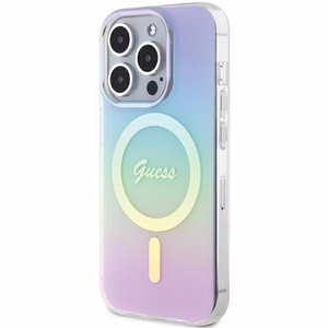 Guess GUHMP15LHITSU iPhone 15 Pro 6.1" violeta/violeta cietais apvalks IML Iridescent Magnētiskais