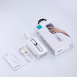 Joyroom mini portatīvais lādētājs 10000mAh Colorful Series 22.5W ar 2 iebūvētiem USB C un Lightning kabeļiem rozā (JR-L012)