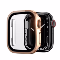 Rūdīta stikla korpuss Dux Ducis Hamo Apple Watch 45mm rozā krāsā