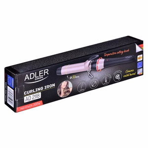 Adler AD 2118 – ceramic curling iron, 32 mm, up to 200 °C, 56 W, black/pink