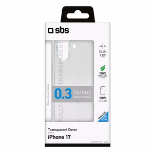 SBS Skinny maciņš priekš iPhone 17 - caurspīdīgs