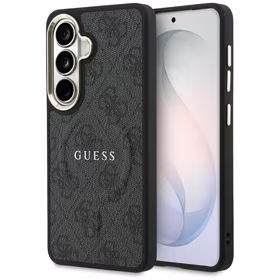 Guess maciņš 4G Embossed Ring MagSafe for Samsung Galaxy S26 Plus melns