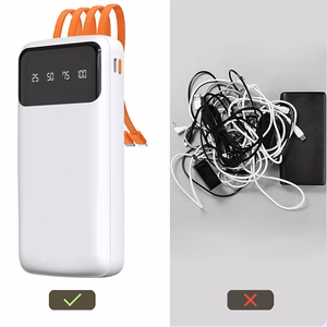 Universāls portatīvais lādētājs Dudao K6Pro 10000mAh ar USB, USB-C, Lightning kabeļiem
