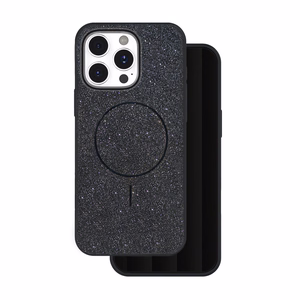 Mirdzošs plāns magnētiskais viedtālruņa apvalks iPhone 15 Pro 6,1" melns
