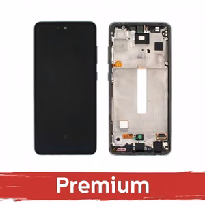 LCD displejs saderīgs ar Samsung A528 A52s (A526 A52 / A525 A52) ar rāmi / Awesome Blue / OEM