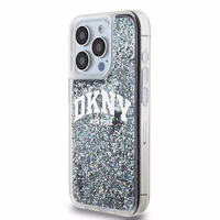 DKNY DKHCP15LLBNAEK iPhone 15 Pro6.1" melns maciņš Liquid Glitter Big Logo