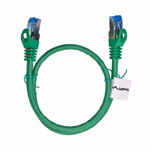 LANBERG PATCHCORD S/FTP CAT.6A 0.5M zaļš LSZH