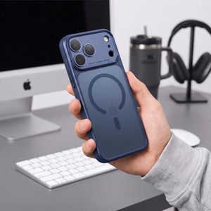 Tech-Protect MagPrime MagSafe CC maciņš, paredzēts iPhone 18 Pro Max / 17 Pro Max, matēti tumši zils