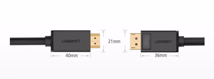 Ugreen vienvirziena DisplayPort uz HDMI kabelis 4K 30Hz 32 AWG 1.5m melns (DP101 10239)