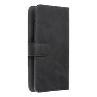 Universālais viedtālruņa apvalks grāmatas stila izmēra S iPhone 12 / 13 / SAMSUNG S6 / A5 2016 / XCOVER 4 / S22 / HUAWEI P8 2017 melns