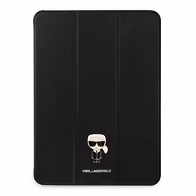 Karl Lagerfeld Saffiano Ikonic Karl apvalks iPad 11" Pro 2021 - Melns