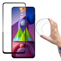 Wozinsky pilna pārklājuma Flexi Nano stikla plēve rūdītais stikls ar rāmi Samsung Galaxy M51 melns