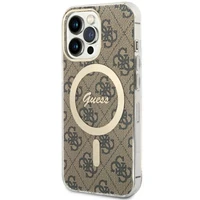 Guess GUHMP13LH4STW iPhone 13 Pro / 13 6.1" brūns/brūns cietais apvalks 4G MagSafe