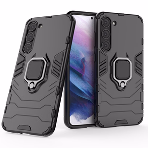 Ring Armor viedtālruņa apvalks Samsung Galaxy S23+ bruņots pārsegs magnētiskais turētājs gredzens melns