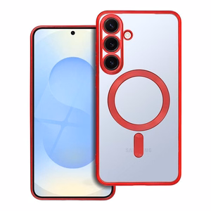 ELECTRO MAG COVER viedtālruņa apvalks saderīgs ar Magnētisko MagSafe SAMSUNG S25 Plus sarkana