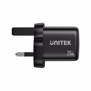 Unitek GaN tīkla lādētājs USB-A un USB-C 20W melns
