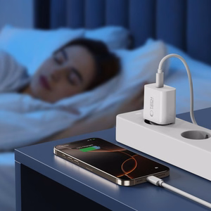 Tech-Protect NC20W PD20W USB-C sienas lādētājs ar USB-C kabeli - balts