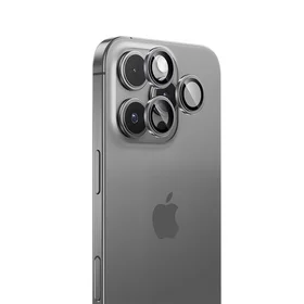 Benks rūdīts stikls Glass Warrior kameras lēcas aizsargs iPhone 16 Pro/16 Pro Max (3 lēcas), sudraba