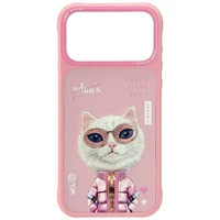 Nimmy Cool&Cute 2.0 Kaķa apvalks viedtālrunim iPhone 17 Pro Max - rozā