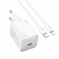 Lādētājs Hoco USB C QC PD 20W + Kabelis USB C uz Lightning N40 balts