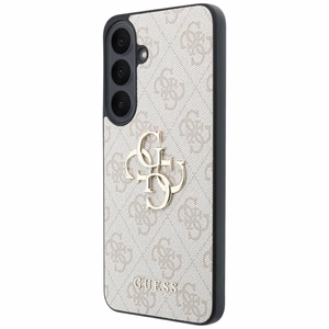 Guess Leather 4G Metal Logo vāciņš Samsung Galaxy S26 FE – rozā