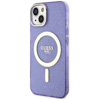 Guess GUHMP14MHCMCGU iPhone 14 Plus 6.7" violets auksinis viedtālruņa apvalks MagSafe