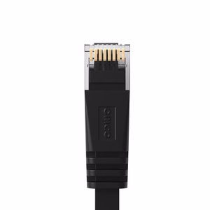 Orico PUG-C7B CAT7 10Gbps RJ45 Ethernet tīkla kabelis interneta LAN plakans 3m - melns