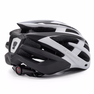 Wozinsky MTB velosipēda ķivere ar noņemamu nagu un aizmugurējo USB gaismu M - melns un balts