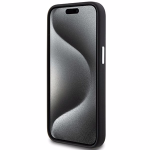 BMW paraksta šķidrais silikons Magnētiskais viedtālruņa apvalks iPhone 15 Plus - melns